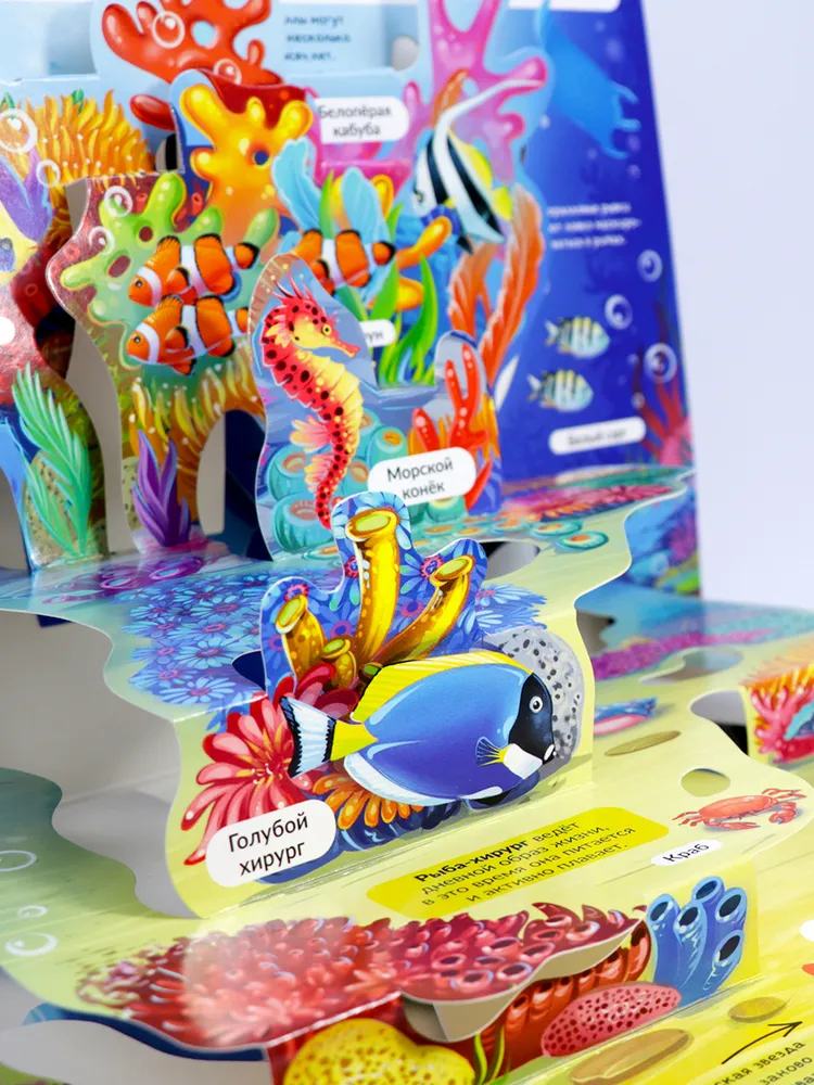 Энциклопедия с объёмными элементами POP UP. Море фото книги маленькое 10