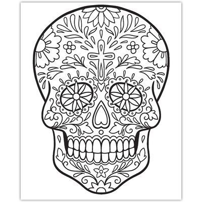 Spectacular Sugar Skulls Colouring Book фото книги маленькое 3