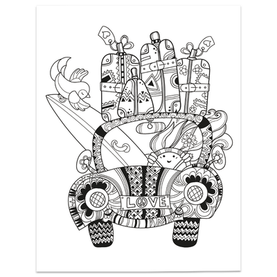 Flower Power Colouring Book фото книги маленькое 3