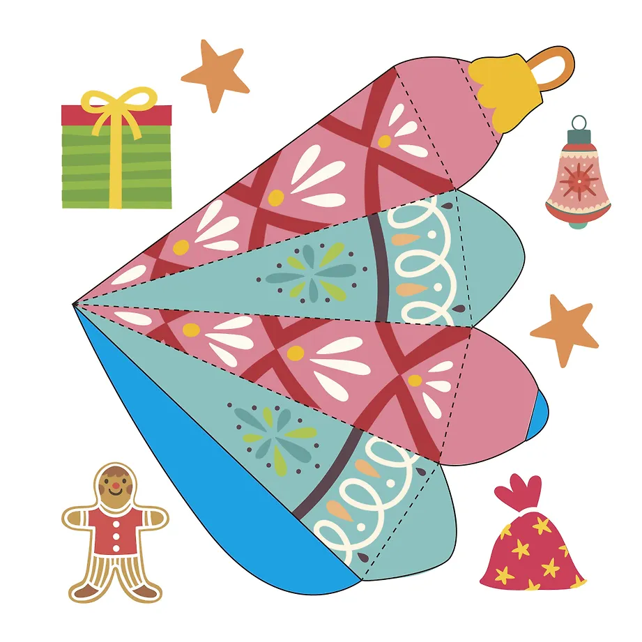 Новогодние украшения, игрушки и поделки из бумаги. 300 заготовок. Вырежи, сложи и склей фото книги маленькое 7