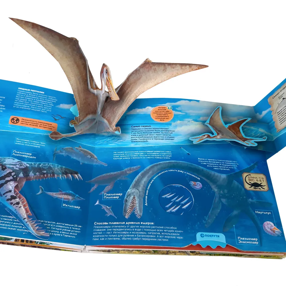 Интерактивная энциклопедия. Динозавры фото книги маленькое 7