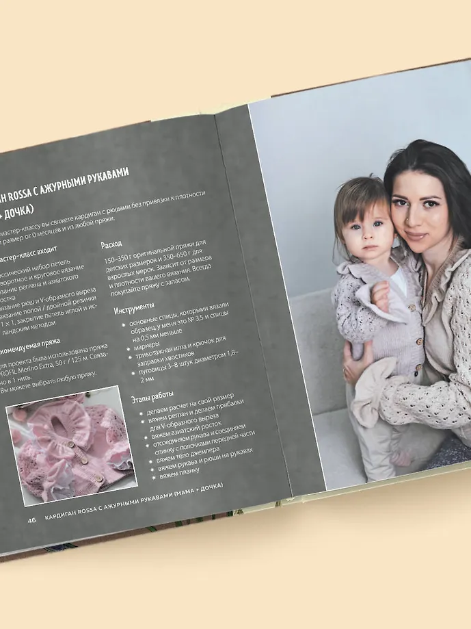 Медленное вязание. Нежный трикотаж на спицах. Family look фото книги маленькое 8