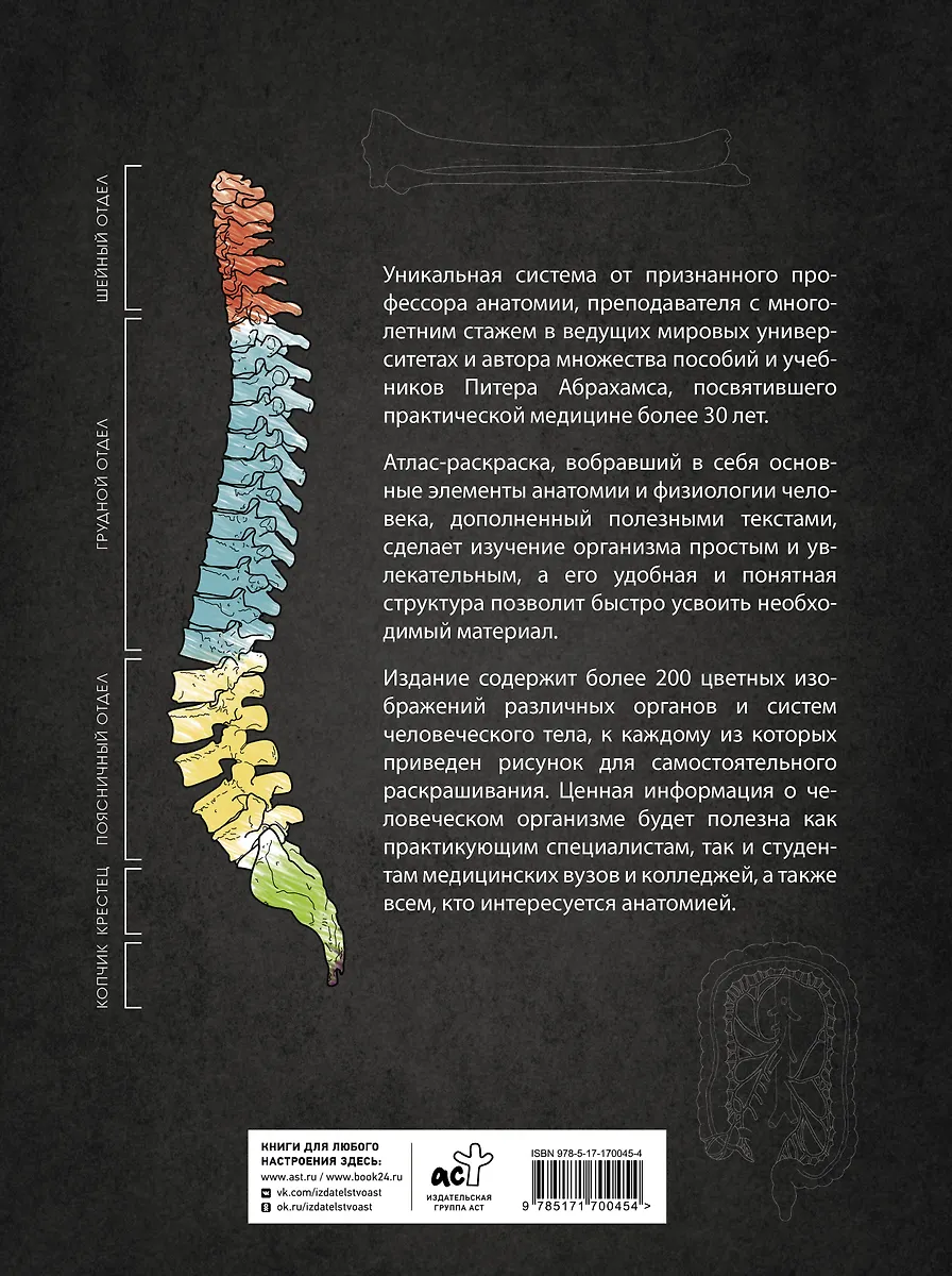 Анатомия Абрахамса. Атлас-раскраска фото книги маленькое 3