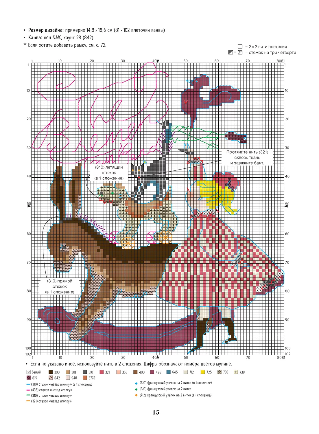 Вышивка крестом из Страны чудес фото книги маленькое 7