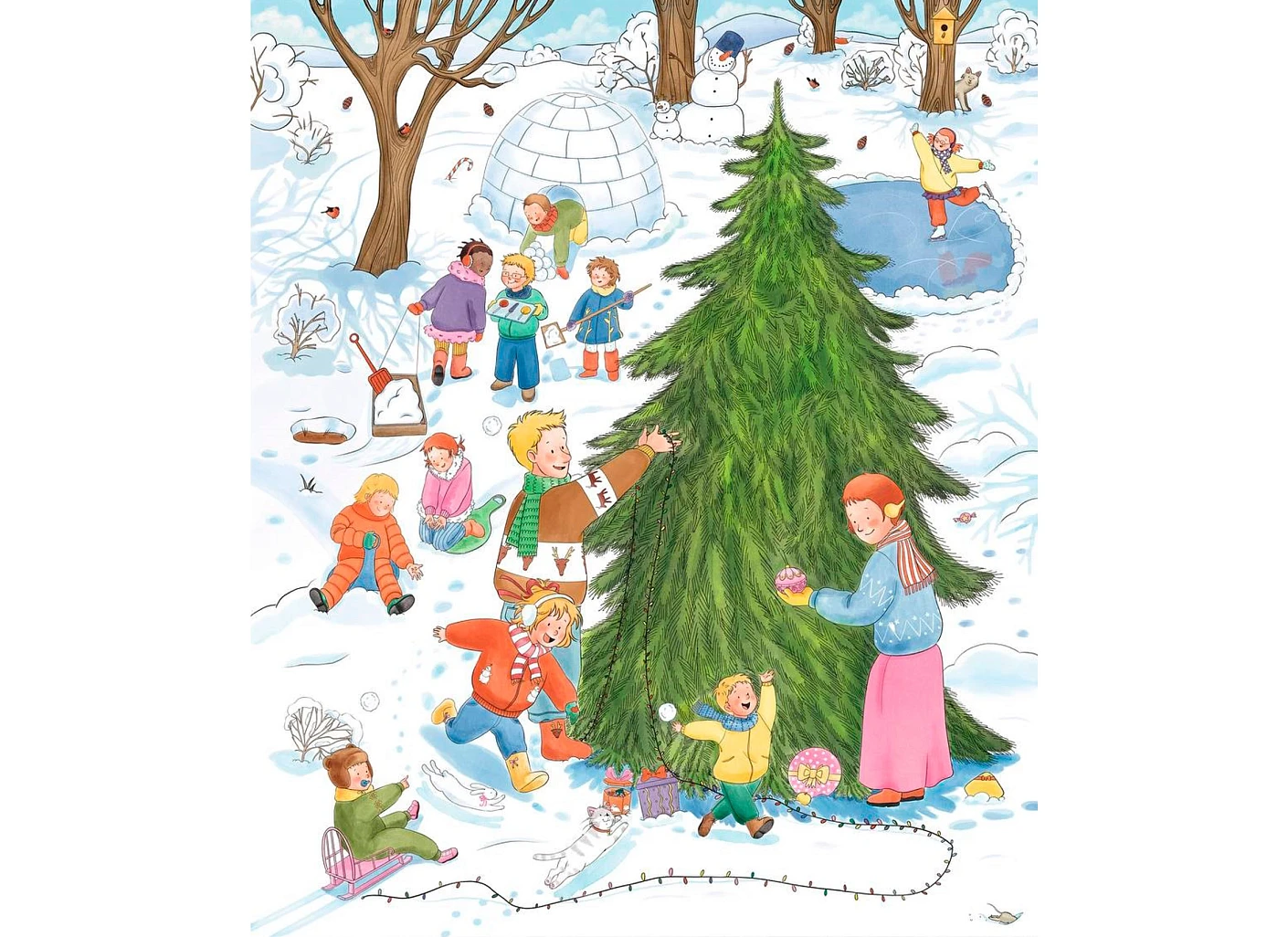 Конни и Якоб наряжают ёлку. Адвент-календарь для малышей фото книги маленькое 3
