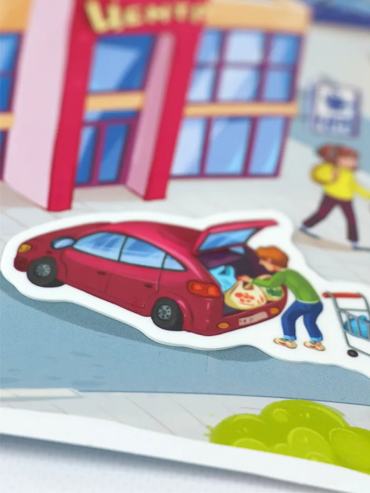 Многоразовые наклейки. Машины фото книги маленькое 4