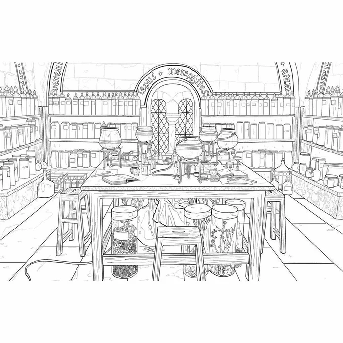 Harry Potter Magical Places and Characters Colouring Book фото книги маленькое 5