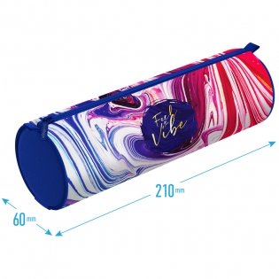 Пенал-тубус 1 отделение, 210х60 Berlingo "Liquid Wave", полиэстер фото книги 3