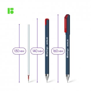 Ручка шариковая Berlingo "Ultra X2" красная, 0,7мм, игольчатый стержень фото книги 2