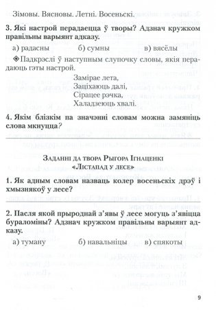 Лiтаратурнае чытанне. Заданнi для фармiравання i кантролю чытацкай граматнасцi. 2 клас фото книги 6