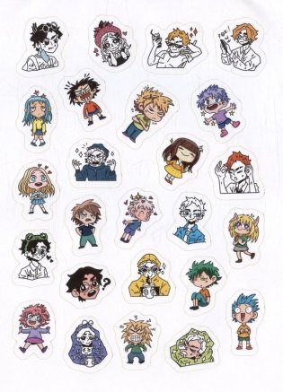 Аниме. 100 наклеек фото книги 3