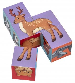 Умные кубики. 6 штук. Кто живёт в зоопарке фото книги 3