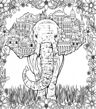 Скрытые миры. Раскраски за гранью воображения фото книги 5