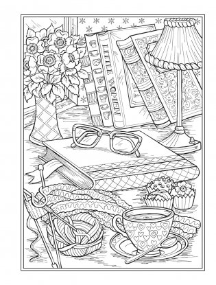 Creative Haven Afternoon Tea Coloring Book фото книги 8