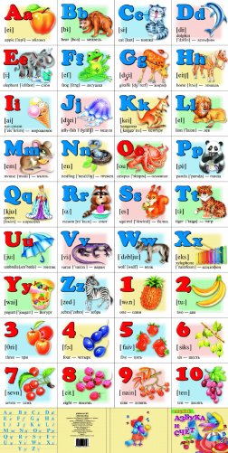 Азбука английская с цифрами фото книги