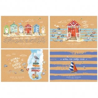 Альбом для рисования 24 л., А4, на скрепке BG "Морской бриз". Арт. АР4ск24 10917 фото книги