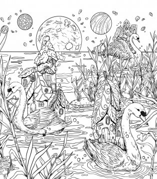 Скрытые миры. Раскраски за гранью воображения фото книги 9