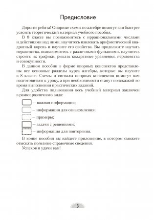 Алгебра. 8 класс. Опорные конспекты фото книги 2
