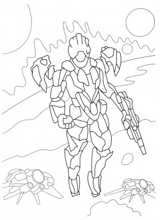 Космические воины. Раскраска для мальчиков фото книги 5