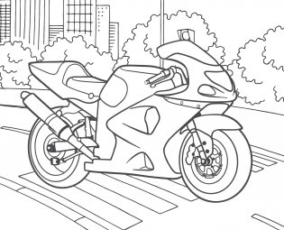 Лучшие раскраски для мальчиков. Мотоциклы фото книги 4