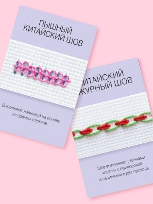 Мастер Вышивания. Декоративные ШВЫ И СТЕЖКИ. 50 карт с пошаговыми инструкциями фото книги 7