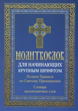 Молитвослов для начинающих крупным шрифтом. Полное Правило ко Святому Причащению: словарь малопонятных слов фото книги