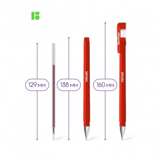 Ручка гелевая Berlingo "Velvet" красная, 0,5 мм, прорезиненный корпус. Арт. CGp_50127 фото книги 2