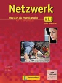 Netzwerk A1 in Teilbanden. Kurs- und Arbeitsbuch. Teil 1 +2 CD, + DVD (+ DVD) фото книги