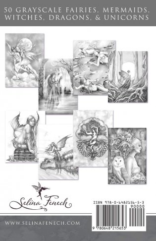 Grayscale Minis - Pocket Sized Fantasy Art Coloring Book фото книги 2