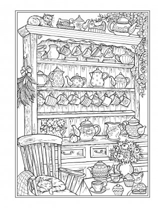Creative Haven Afternoon Tea Coloring Book фото книги 6