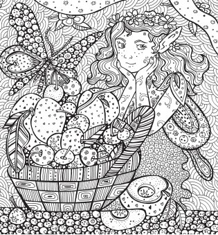 Раскраска-антистресс. Сад эльфов фото книги 4