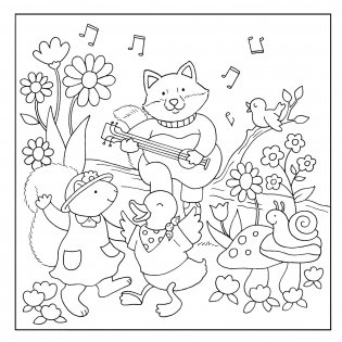 Friends Forever: A Cute & Cozy Coloring Book фото книги 9