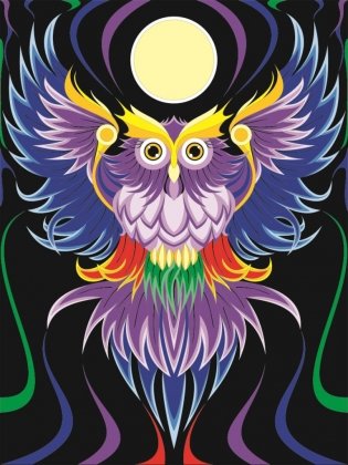Картина по номерам "Сова" фото книги