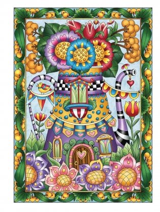 Creative Haven Whimsical Houses Coloring Book фото книги 15