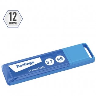 Грифели для механических карандашей Berlingo, 12 шт., 0,7 мм, HB. Арт. BSg_12077 фото книги 2