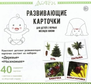 Развивающие карточки "Деревья и насекомые" (40 карточек) фото книги
