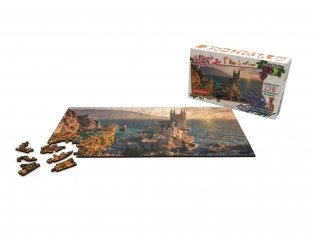 Фигурный деревянный пазл "Travel collection. Ласточкино Гнездо", 128 деталей фото книги