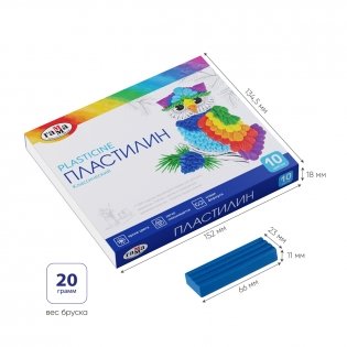 Пластилин Гамма "Классический", 10 цветов, 200г, со стеком, картон. упаковка фото книги 3