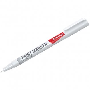 Маркер краска, белая, 1 мм фото книги