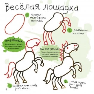 Как нарисовать лошадку и пони фото книги 3