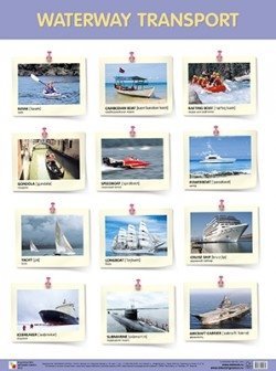 Плакат. Waterway Transport (Водный транспорт) фото книги