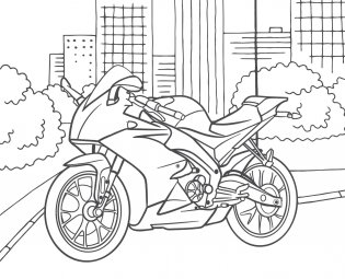 Лучшие раскраски для мальчиков. Мотоциклы фото книги 9