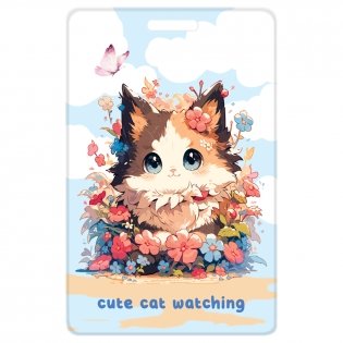 Обложка-карман для карт и пропусков OfficeSpace "Vibes", 95х65 мм, ПВХ, ассорти. Арт. PC_55431 фото книги 7