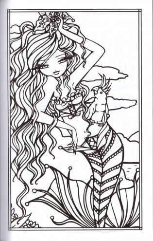 Sweet & Simple Mermaids & More to Color Pocket-Sized Coloring Book фото книги 7