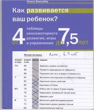Как развивается ваш ребёнок? Таблицы сенсомоторного развития, игры и упражнения: от 4 до 7,5 фото книги