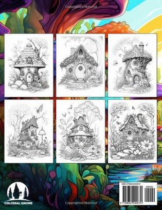 Whimsical Fairy Homes, Adult Coloring Book фото книги 2