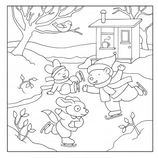 Friends Forever: A Cute & Cozy Coloring Book фото книги 10