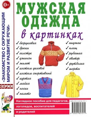Мужская одежда в картинках. Наглядное пособие для педагогов, логопедов, воспитателей и родителей фото книги