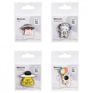 Набор металлических значков MESHU "First contact", эмаль, 4 шт. Арт. MS_53680 фото книги 3