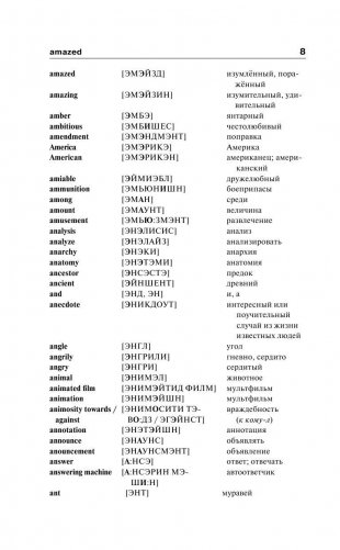 Англо-русский. Русско-английский словарь с произношением для тех, кто не знает ничего фото книги 9